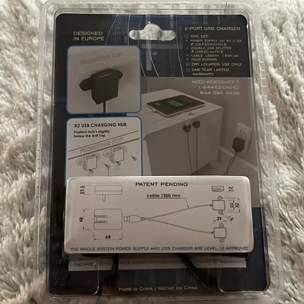 EZ Collection 2-Port USB Charging Station 2FD-B